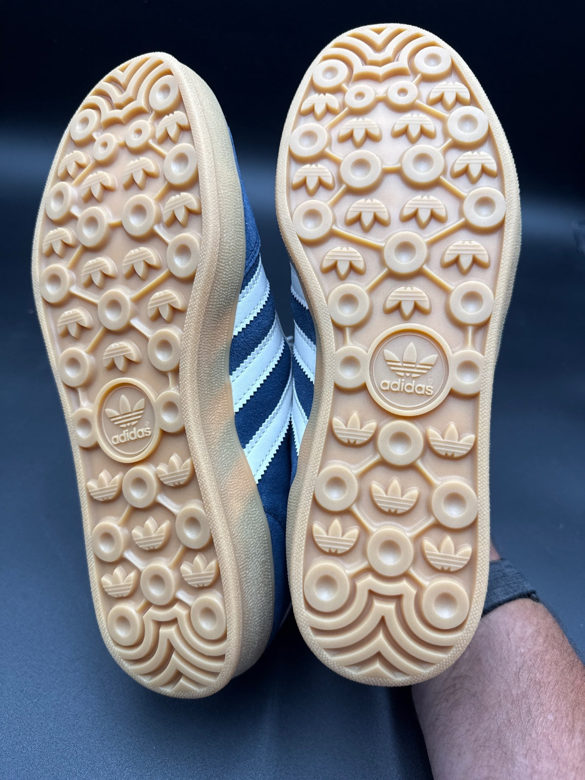 Adidas Gazelle Indoor Sneakers Size 8 US Blue White Gum Sole