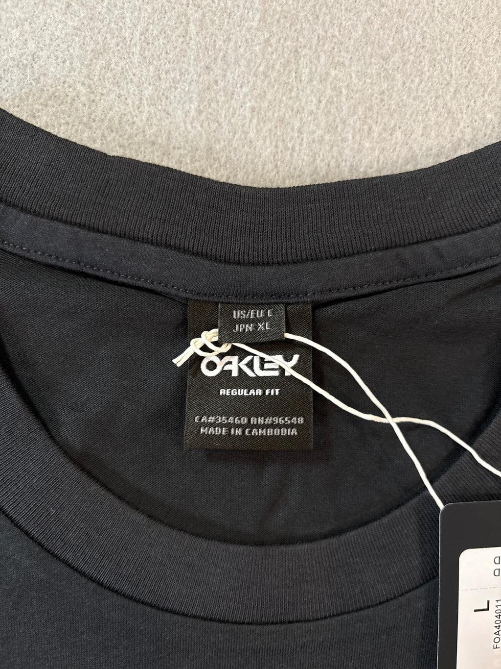 Oakley Black Regular Fit Logo T-Shirt Size L