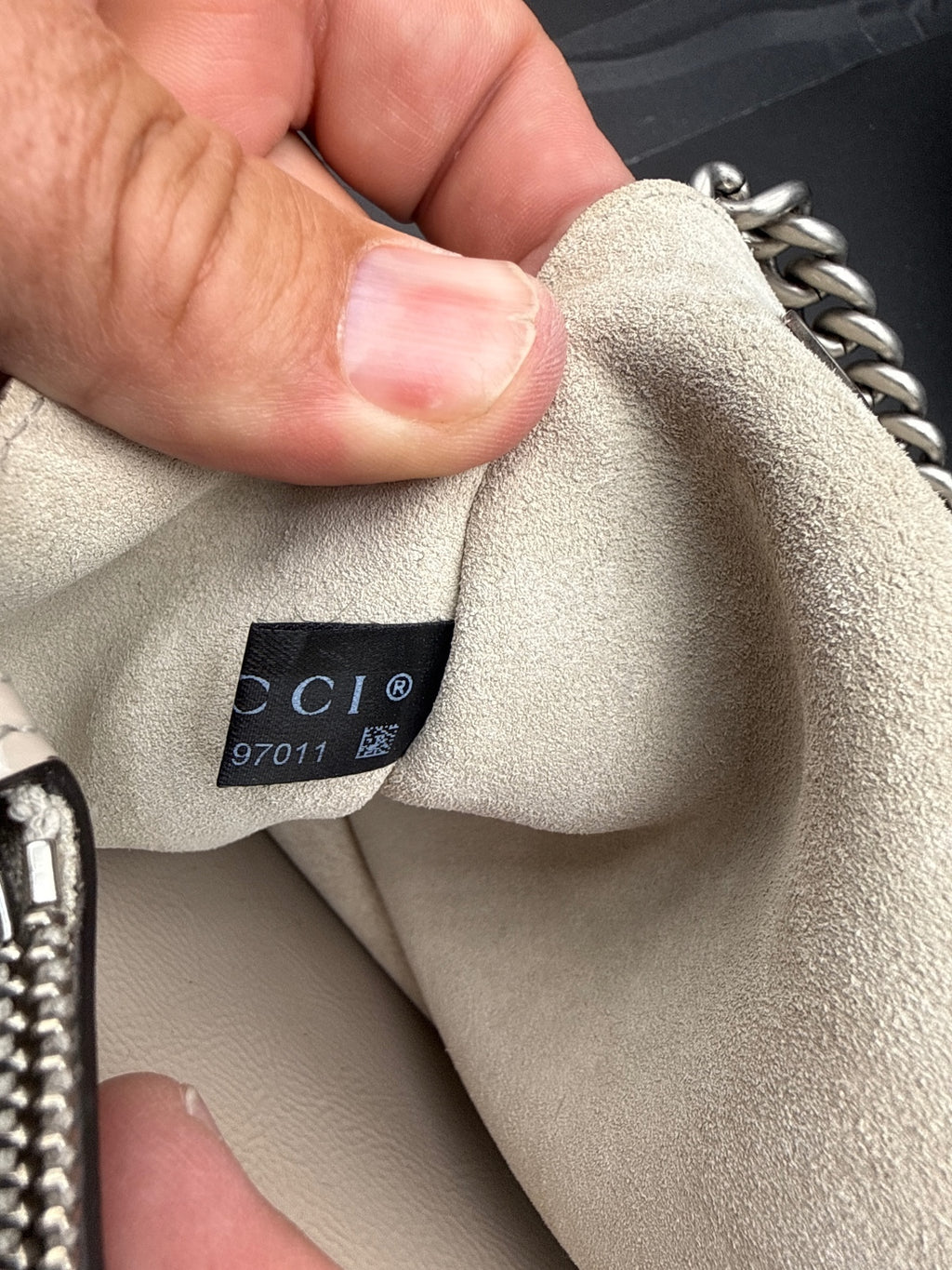 Gucci Dionysus Leather Shoulder Bag L-Beige Made in Italy