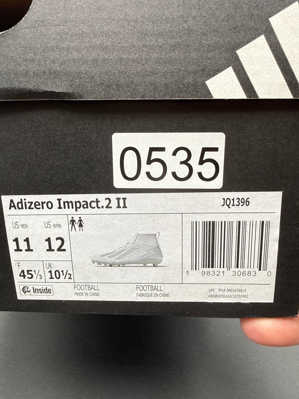Adidas Adizero Football Cleats White Silver Size 11
