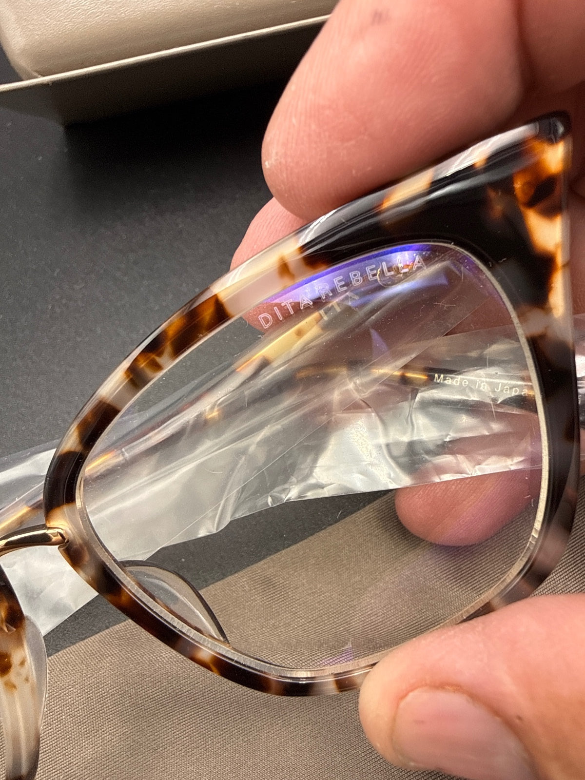 DITA Eyeglasses Model Rebella in Tortoise Color with Case
