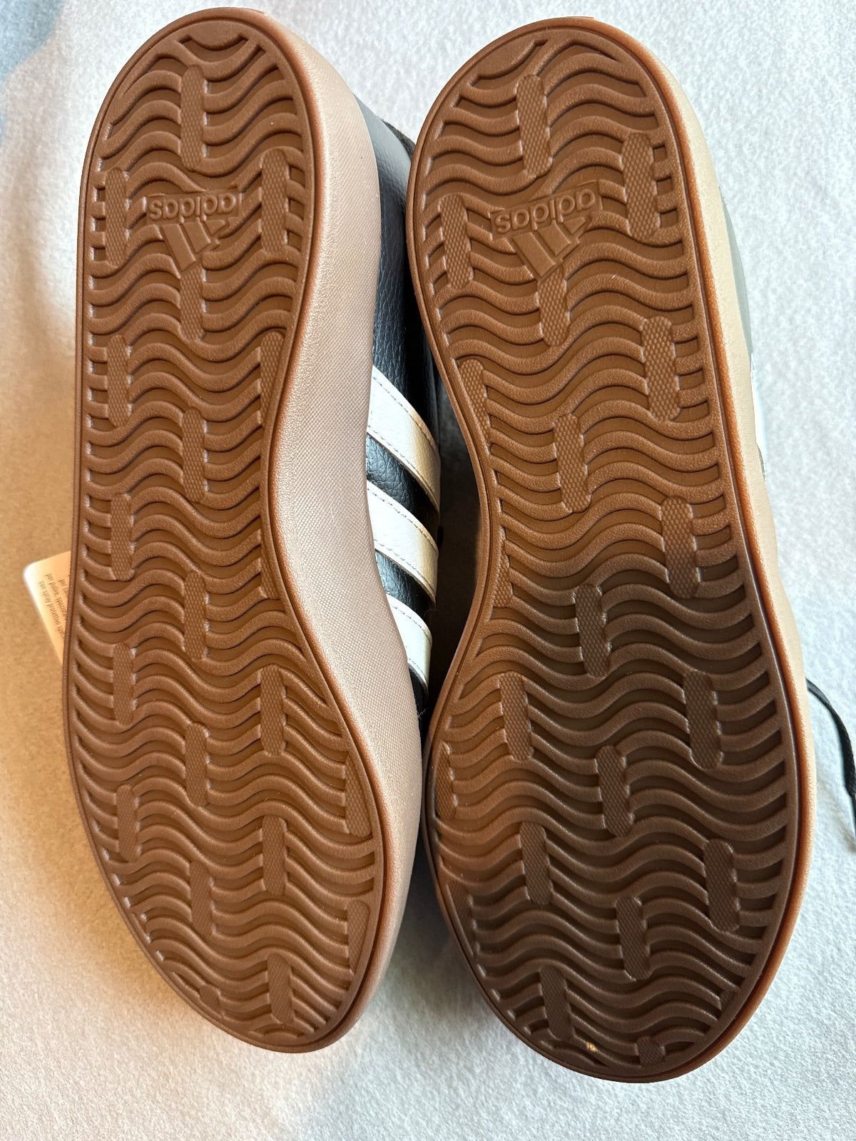Adidas VL Court 2 Black and White Sneakers with Gum Sole