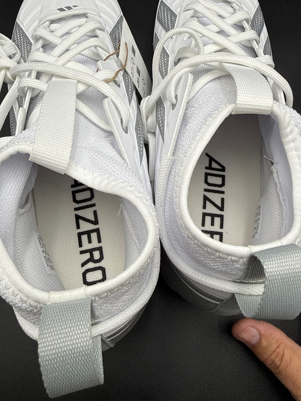 Adidas Adizero Football Cleats White Silver Size 11