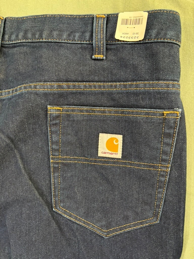 Carhartt Modern Fit Stretch Denim Jeans 44x34 Dark Blue