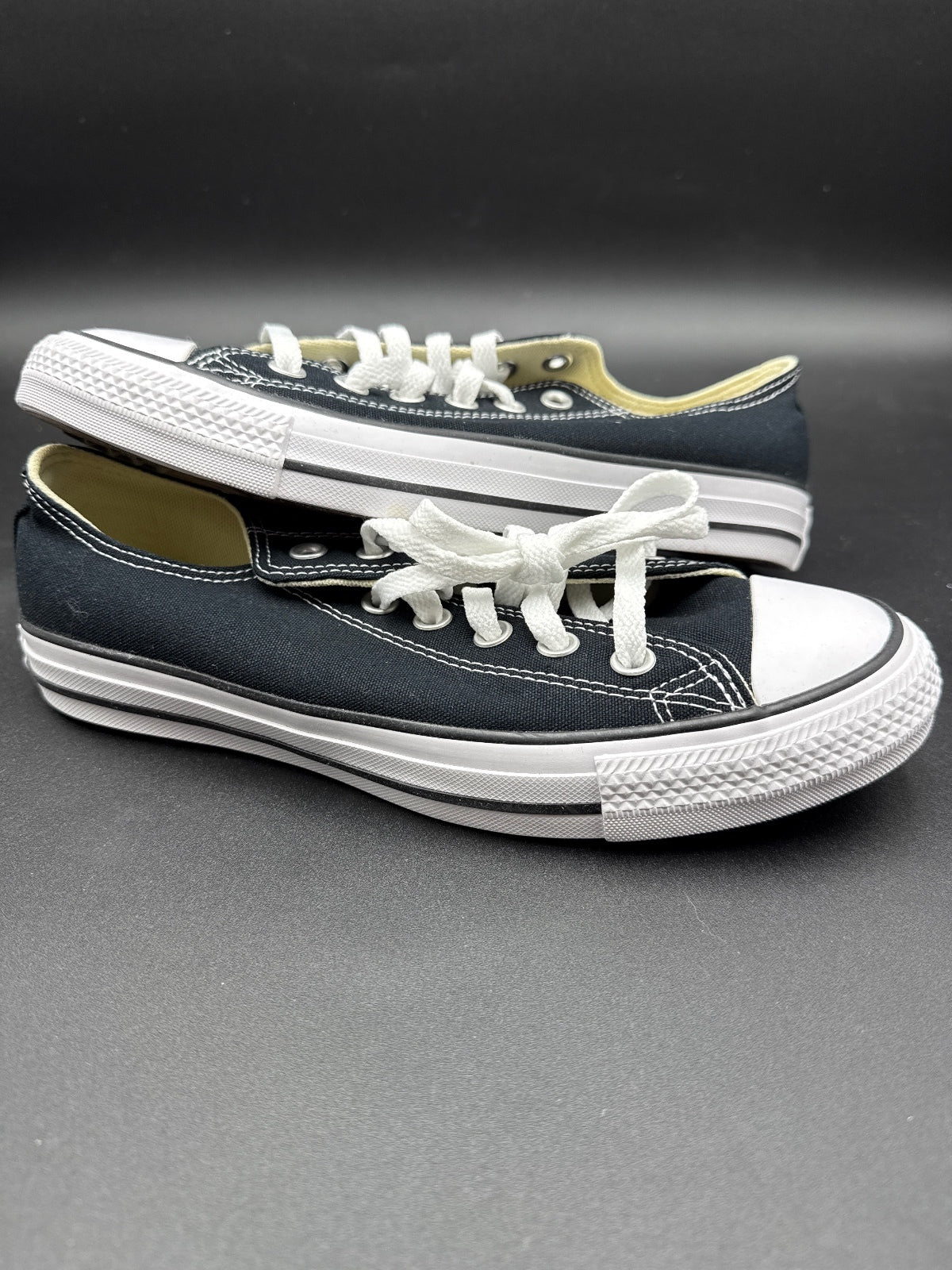 Converse Chuck Taylor Low Black White W8.5 M6.5 NIB
