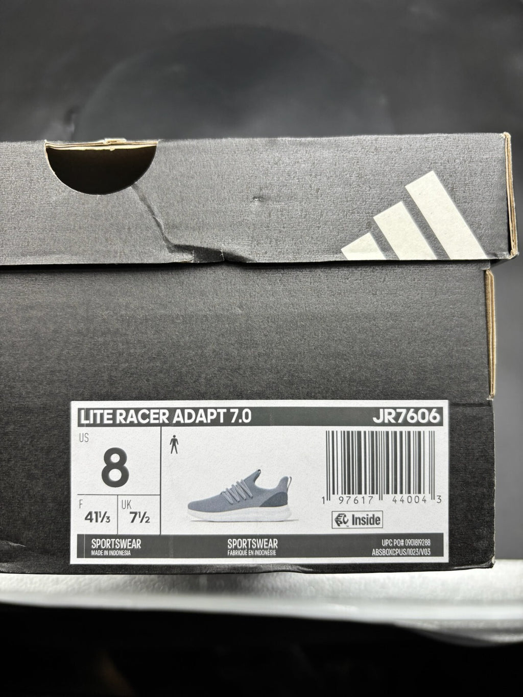 Adidas Lite Racer Adapt 7.0 Grey Men's Shoes US 8