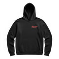Milwaukee Black Hoodie with Red Logo and Skull Design