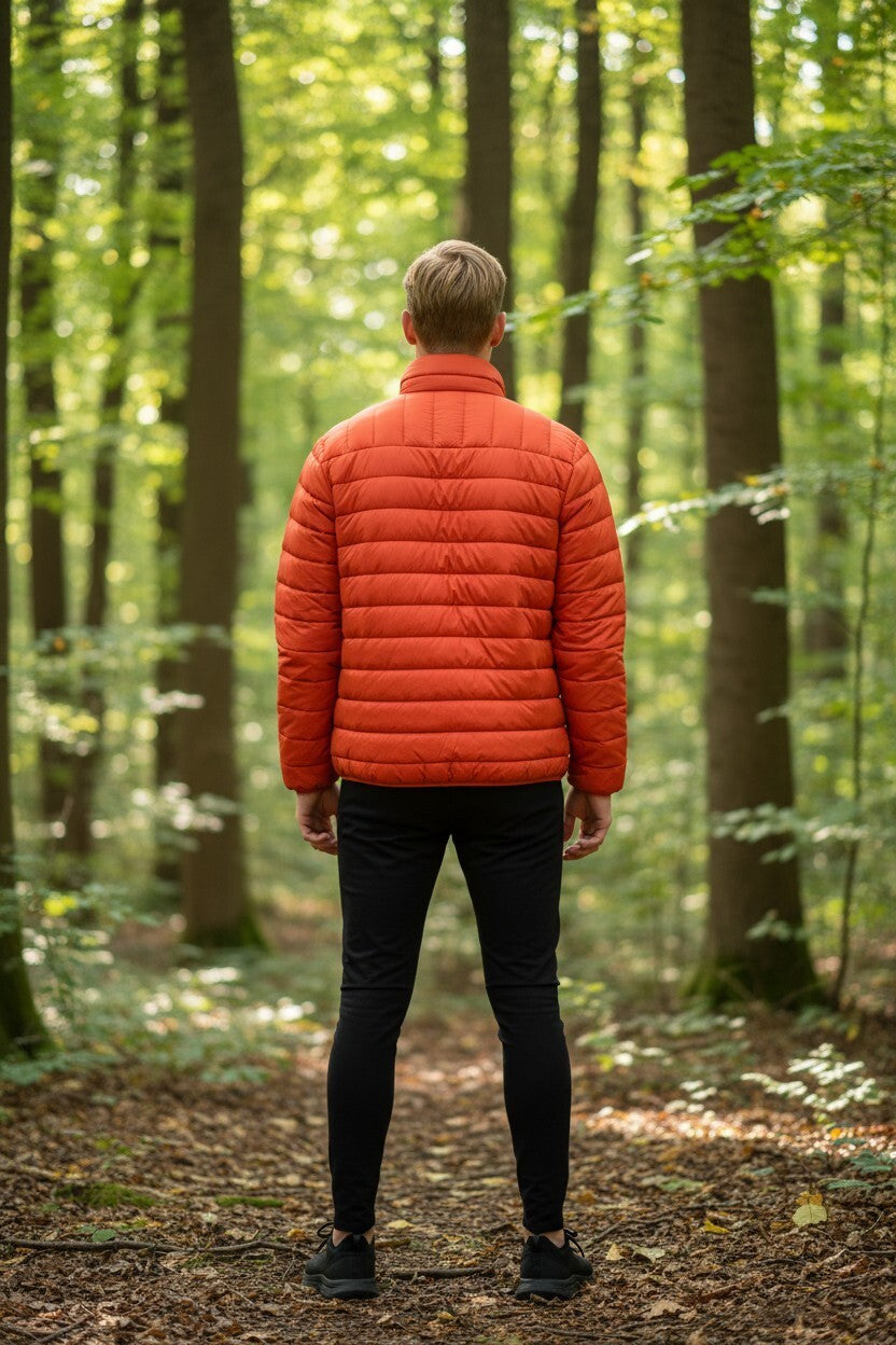 Hawke & Co Men's Performance Orange Primaloft Packable Puffy