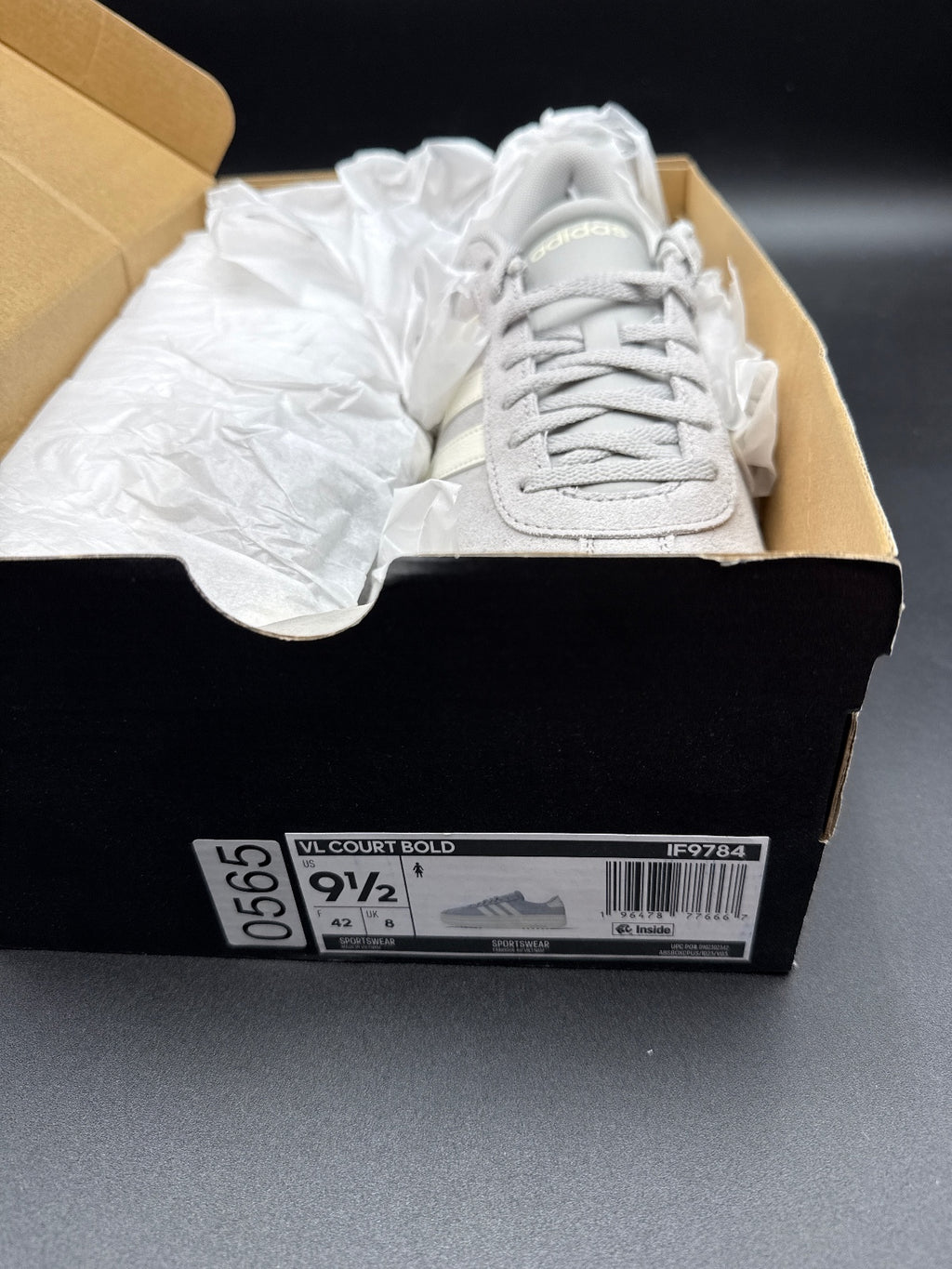 Adidas VL Court Bold IF9784 Grey Platform Women’s 9.5 NIB