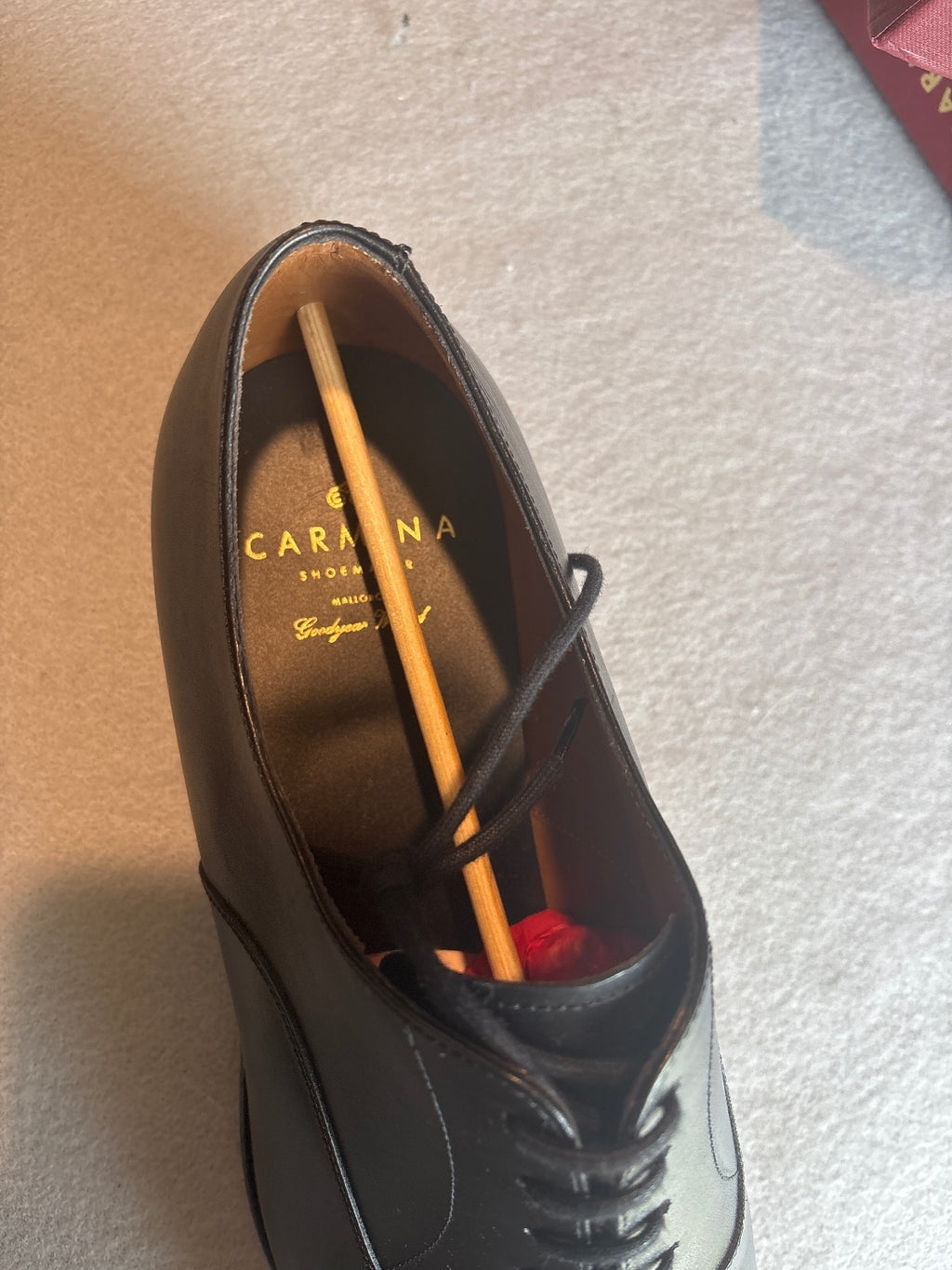 Carmina Black Leather Cap Toe Oxford Dress Shoes Size 11 US