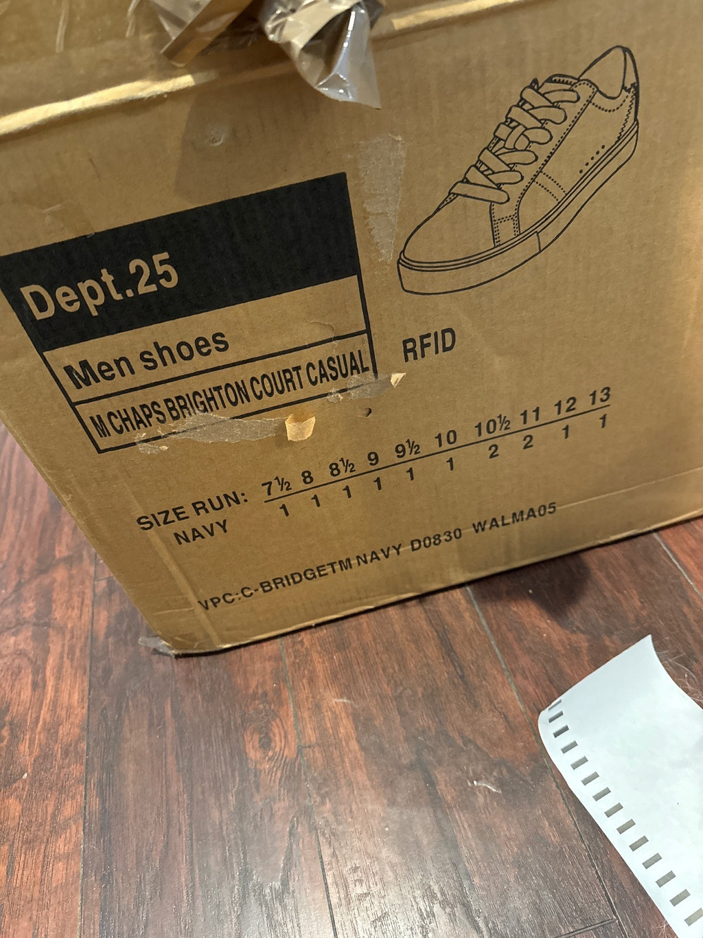 Chaps Men's Navy Blue Memory Foam Sneakers Multiple Sizes