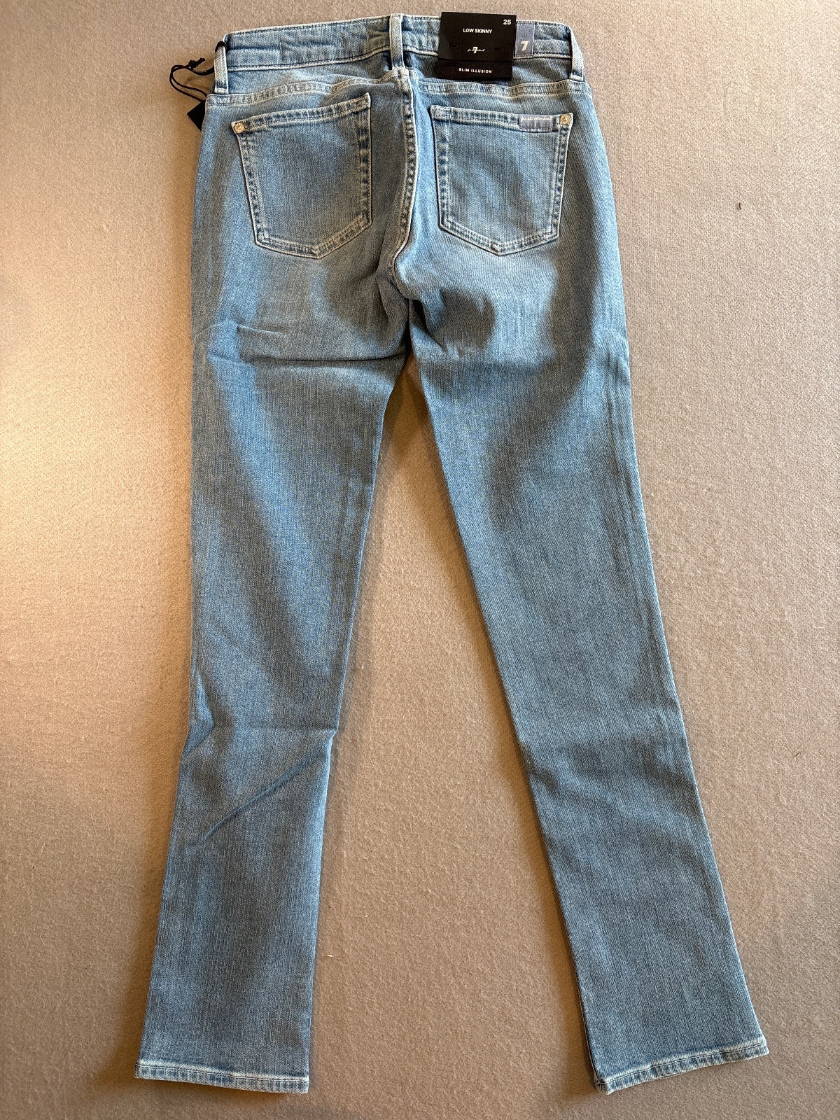 7 For All Mankind Low Skinny Iceflow Jeans Size 25 Lightwash