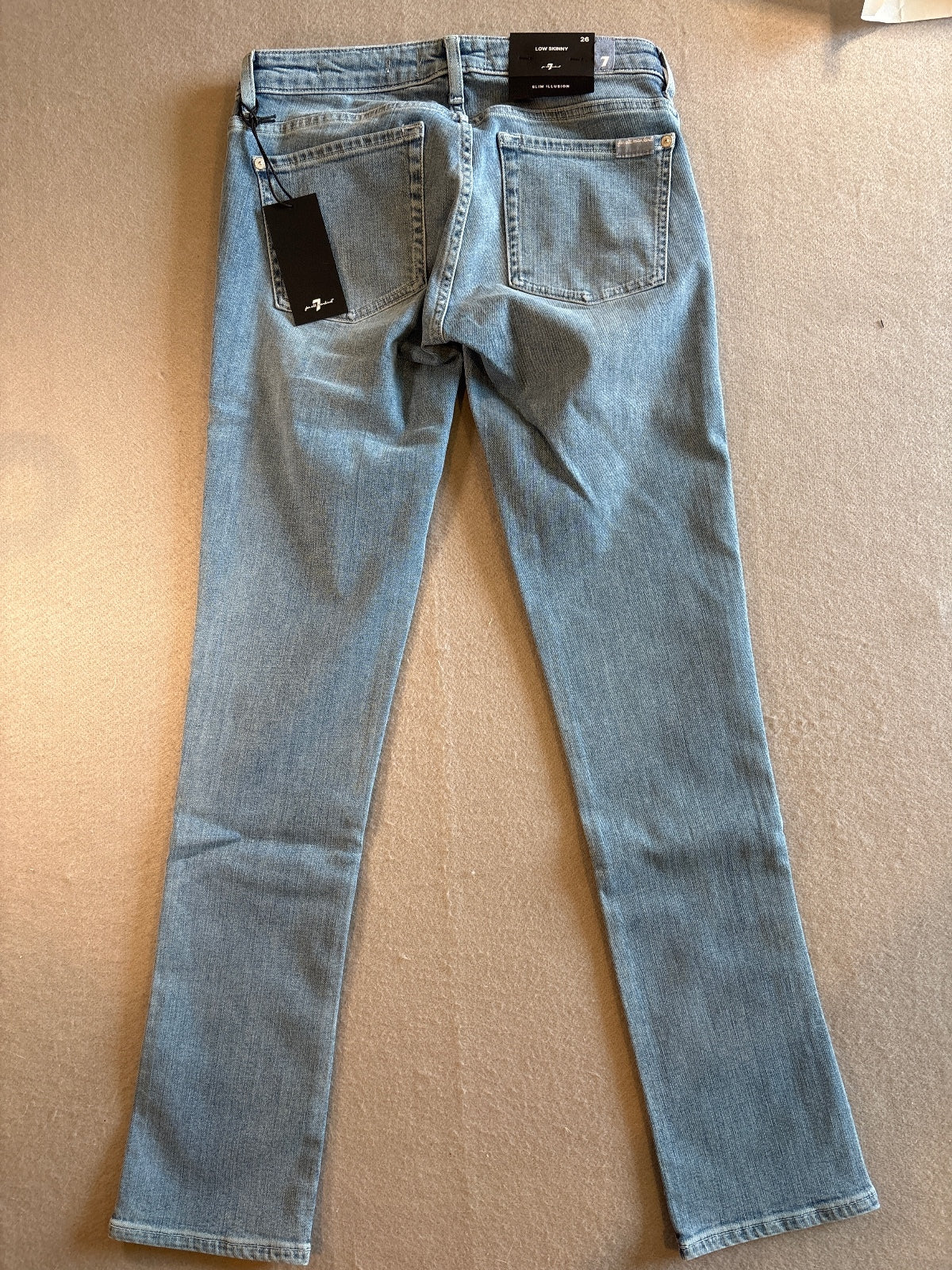 7 For All Mankind Low Skinny Iceflow Jeans Size 26