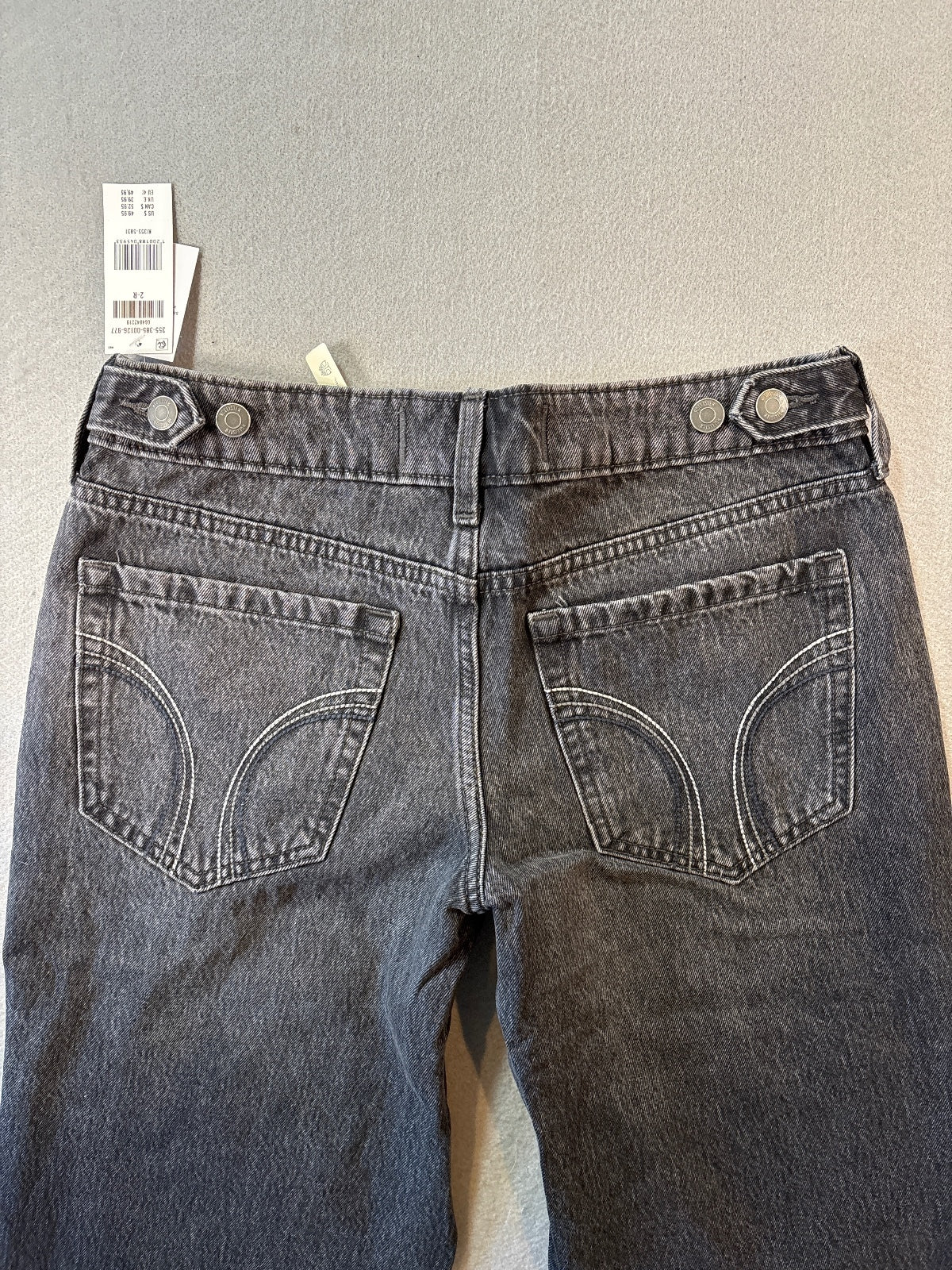 Hollister Low-Rise Baggy Black Denim Jeans W26 Regular