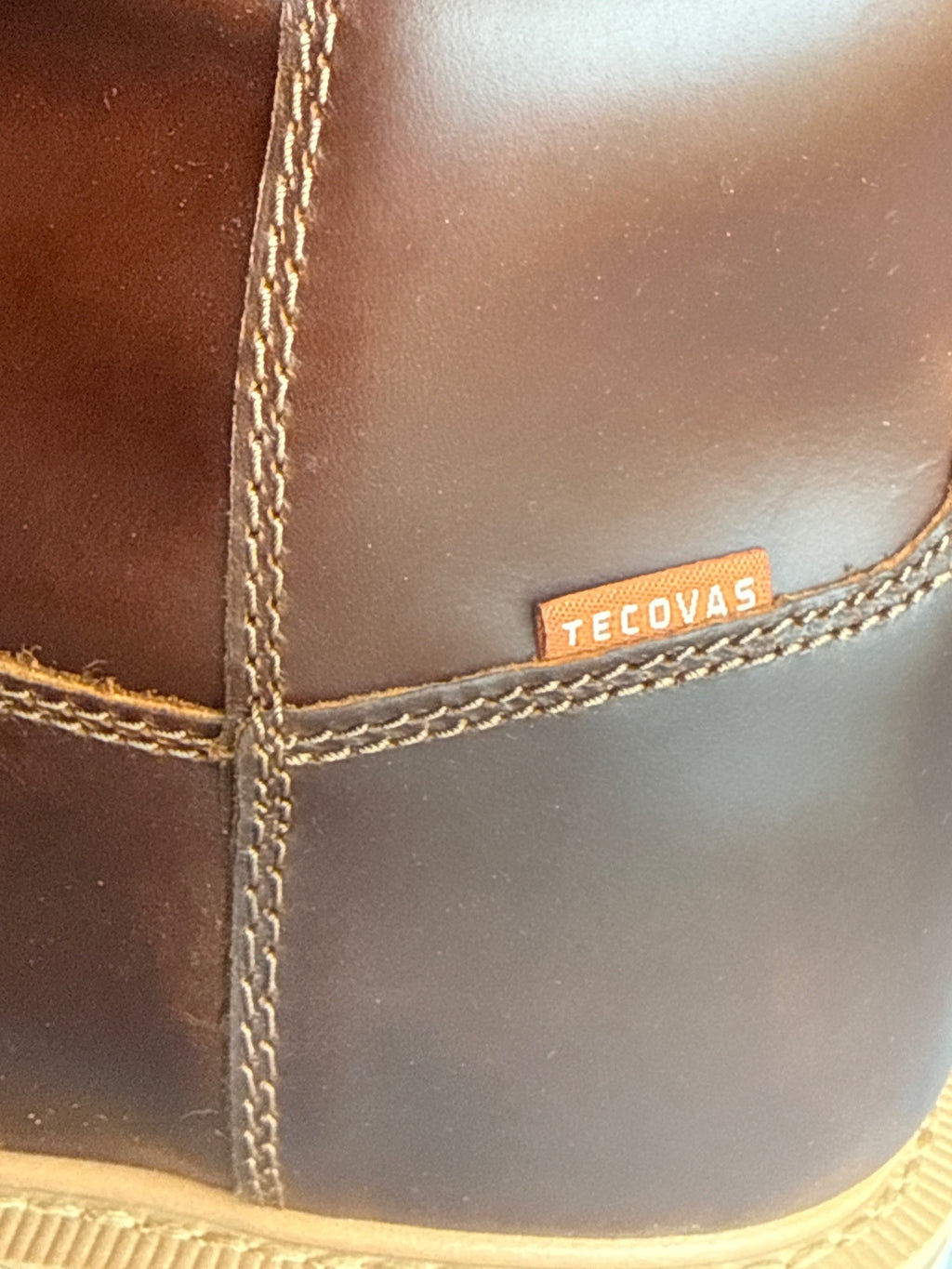 Tecovas Brown Leather Work Boots Size 11D