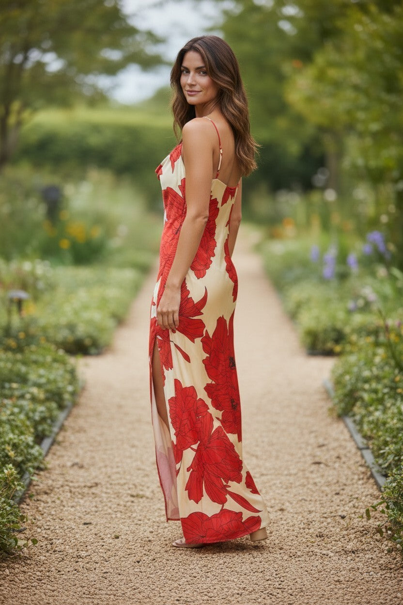 Donna Karan New York Women's Floral Maxi Dress Size 12