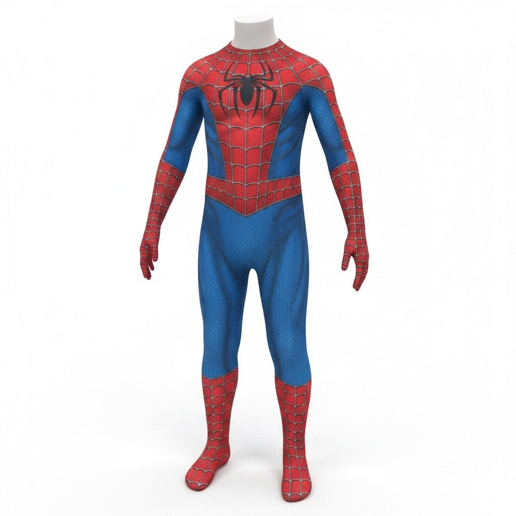 Spider-Man Kids Costume with Mask - Red and Blue Superhero J