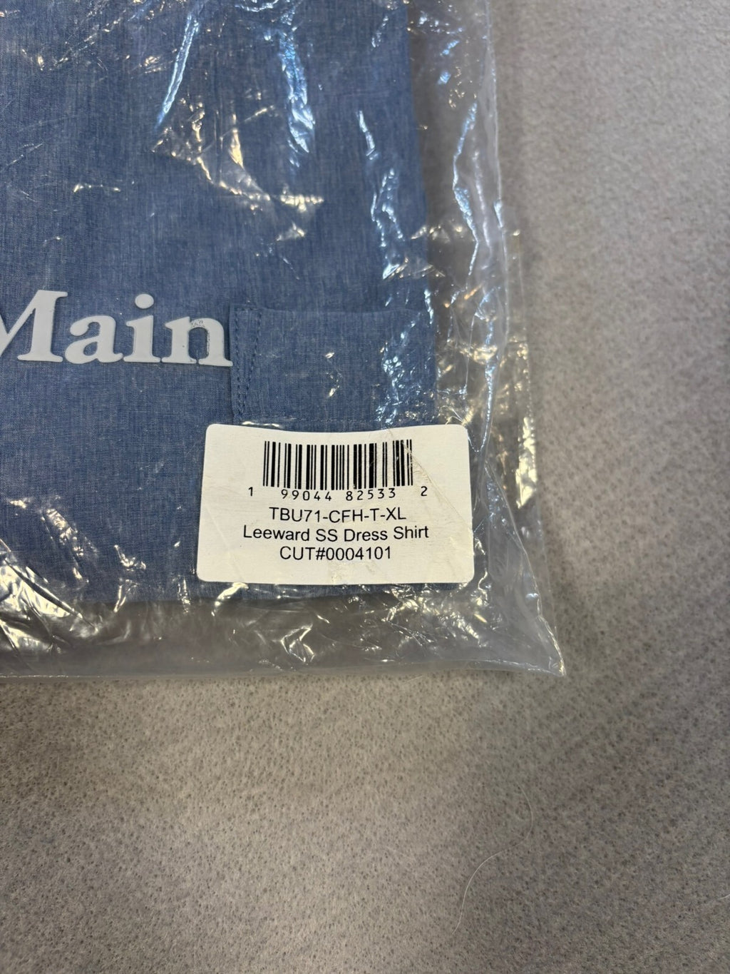 Mizzen+Main Leeward XL Trim Short Sleeve Dress Shirt Blue