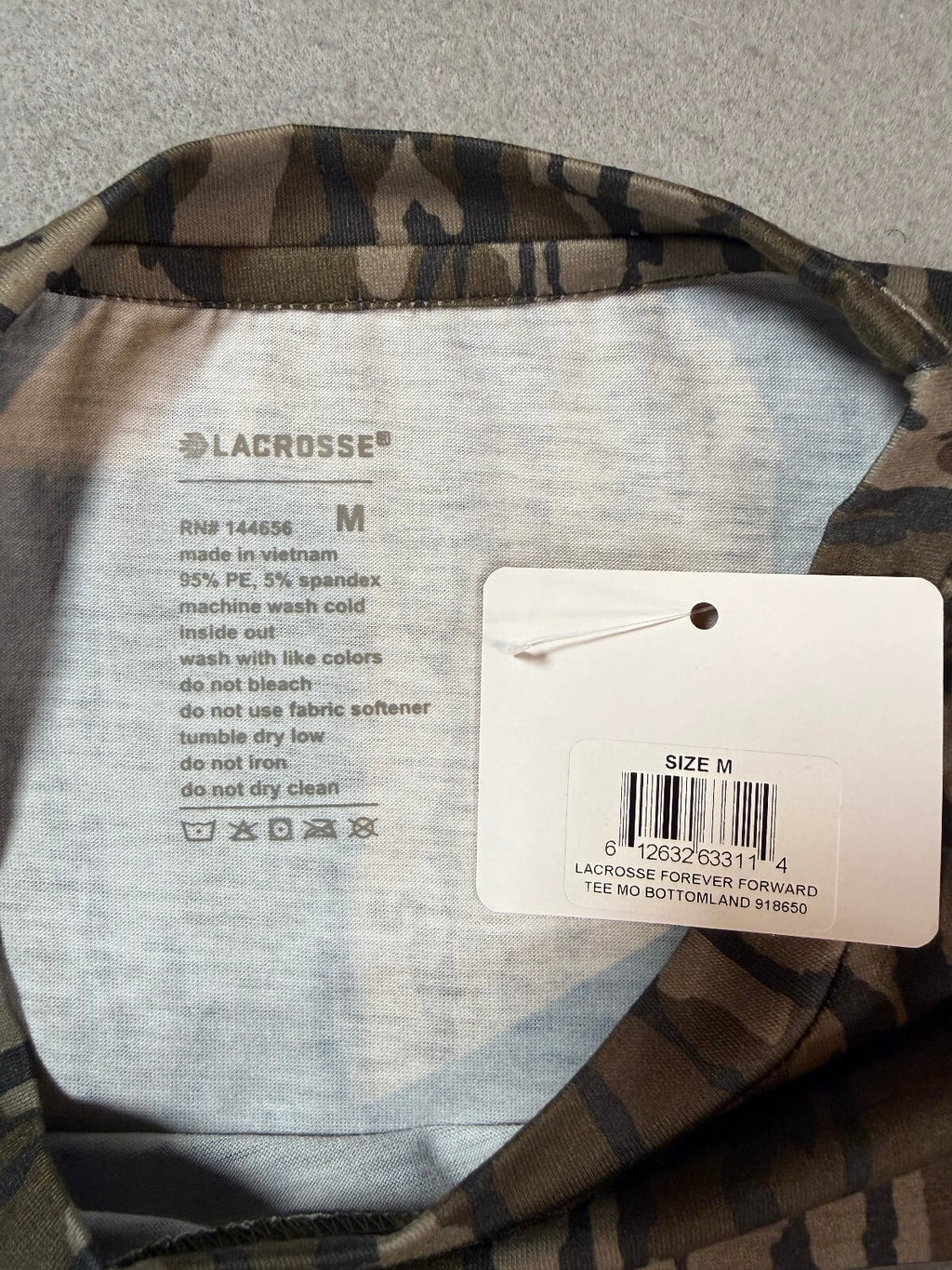 LaCrosse Men's Camouflage Short Sleeve T-Shirt Size M
