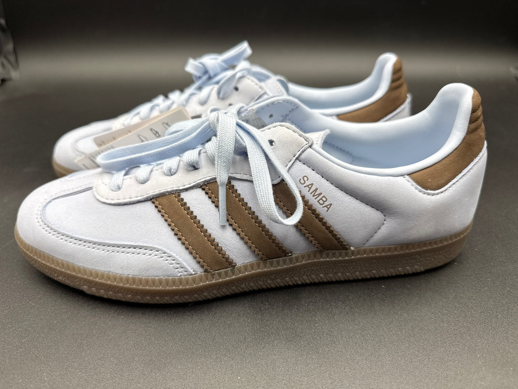 Adidas Samba Sneakers Light Blue Brown Size 9