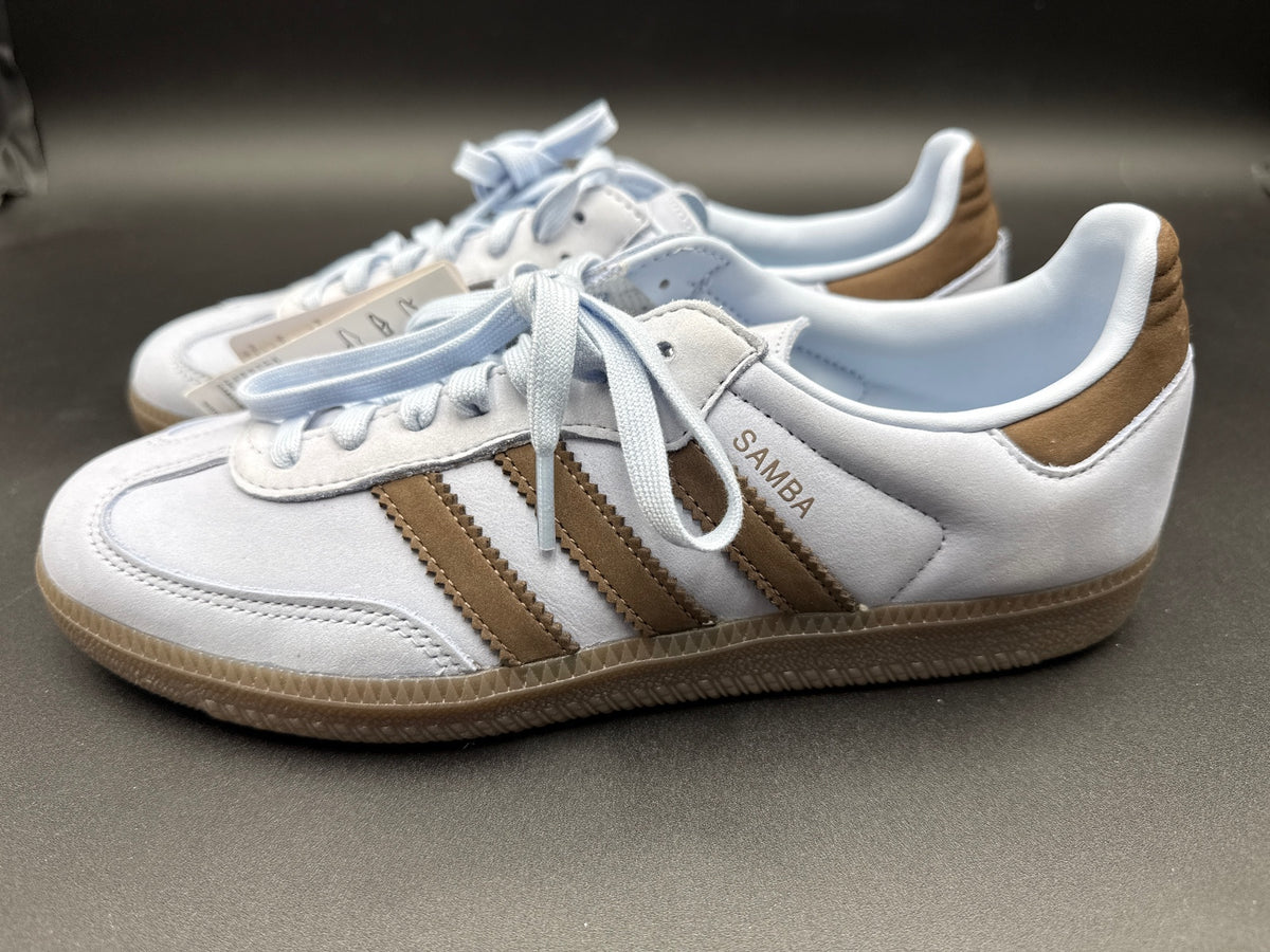 Adidas Samba Sneakers Light Blue Brown Size 9