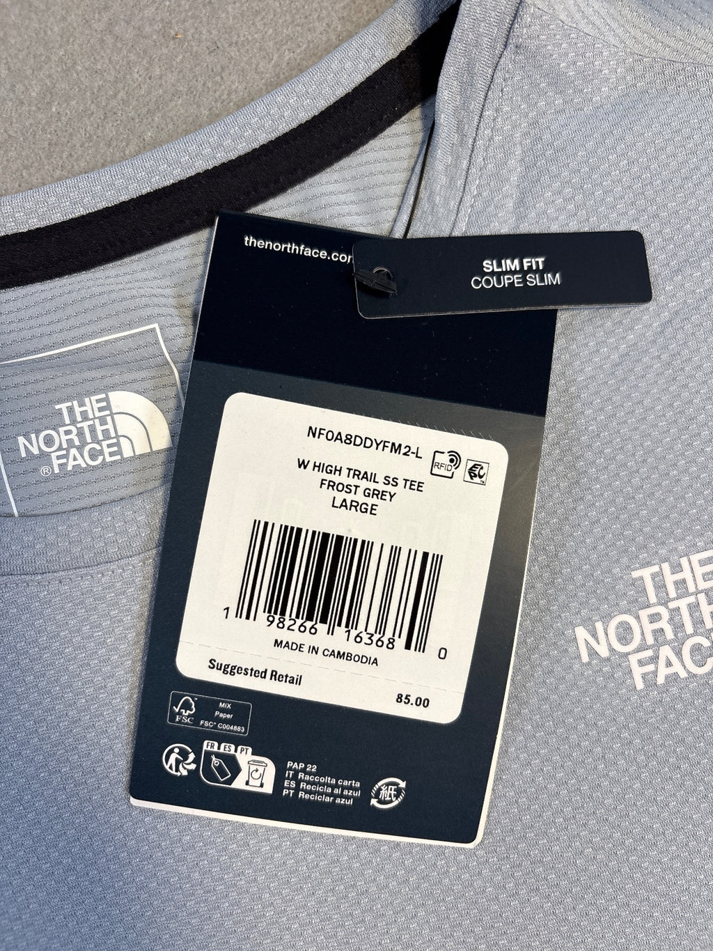 The North Face Women's High Trail SS Tee Frost Grey Large