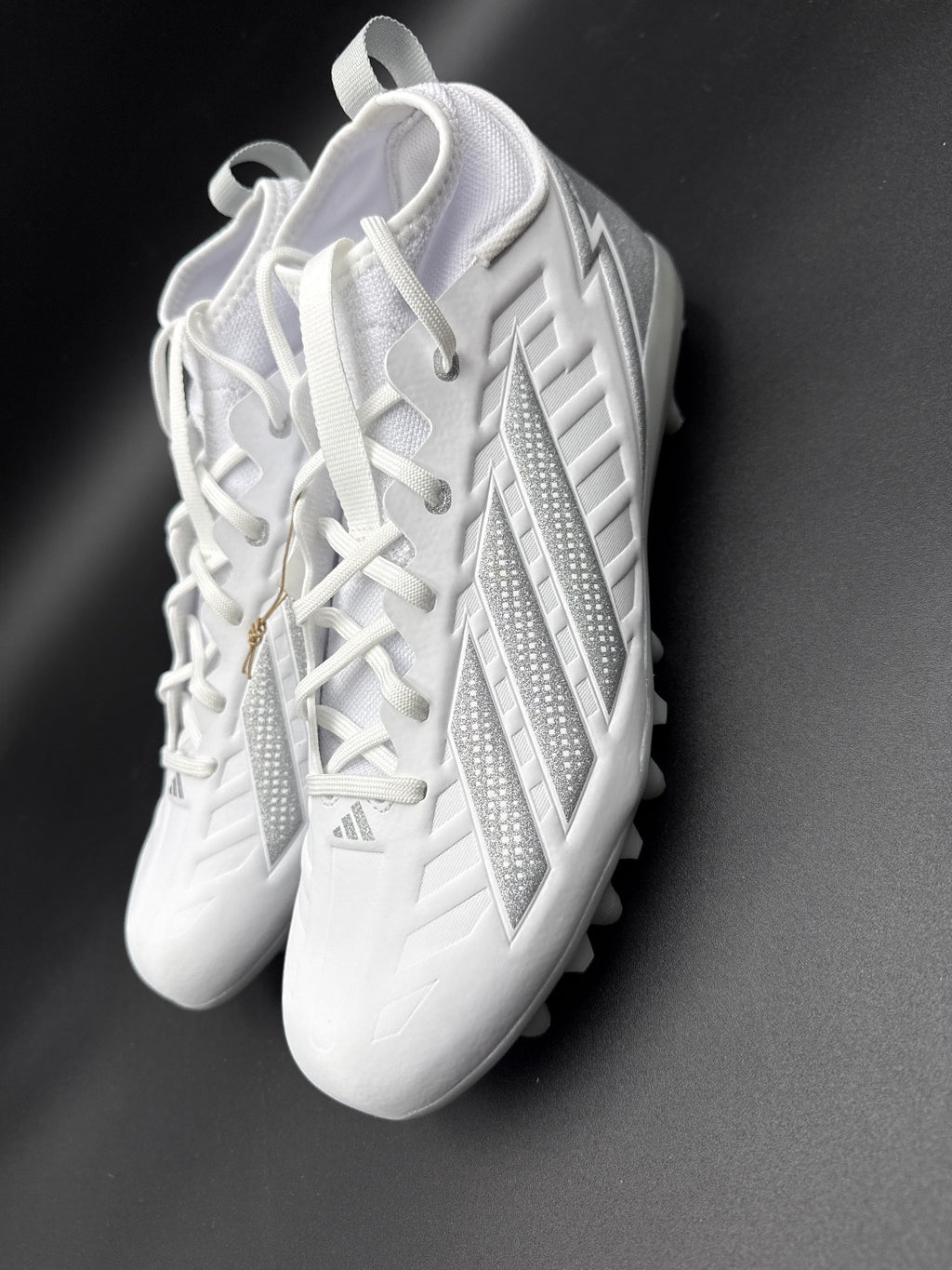 Adidas Adizero Football Cleats White Silver Size 11