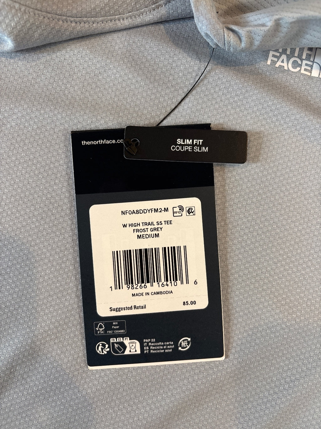 The North Face Women's High Trail SS Tee Frost Grey Medium