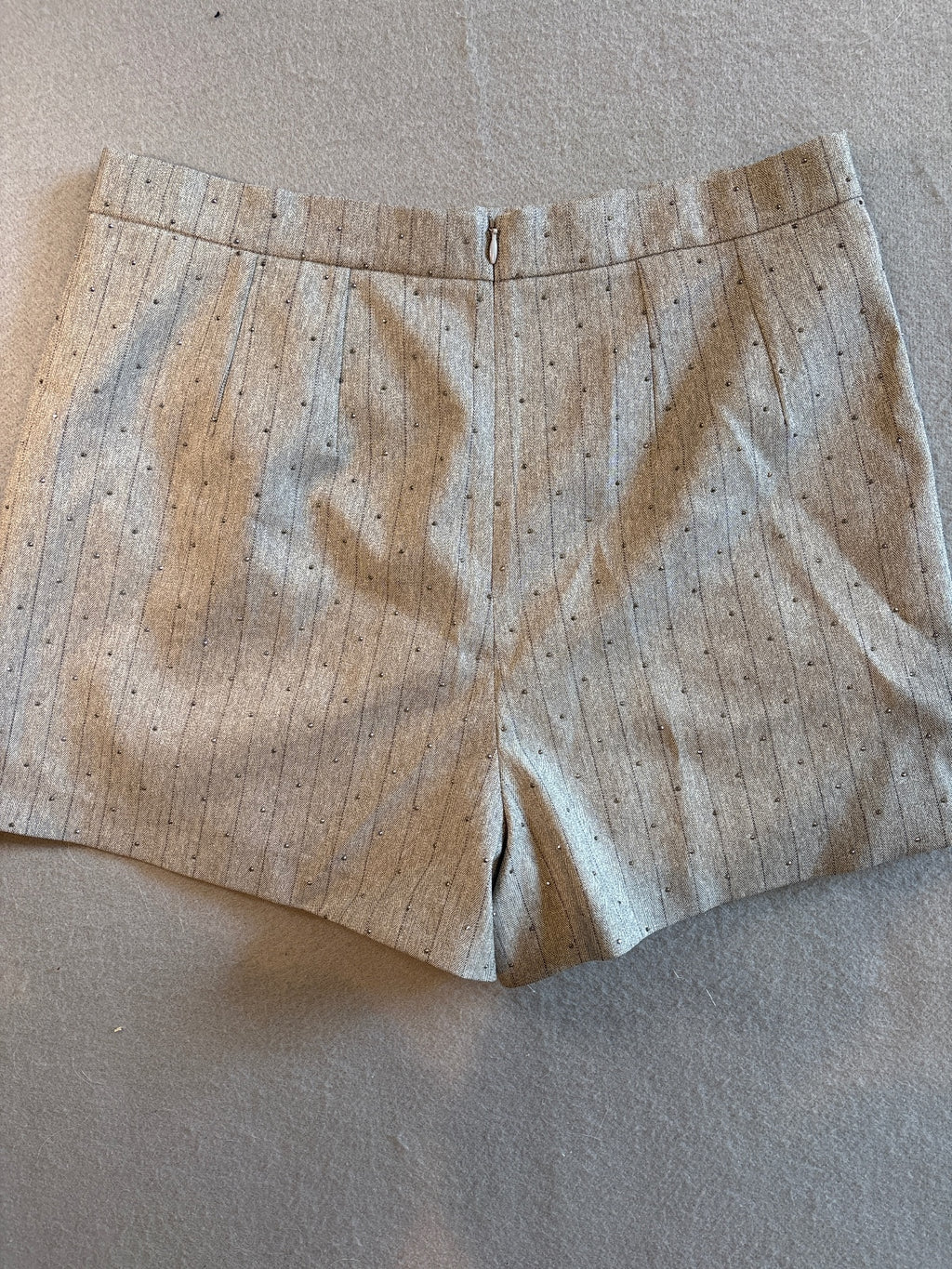 Maje Gray Pleated Mini Skort Shorts Size 42
