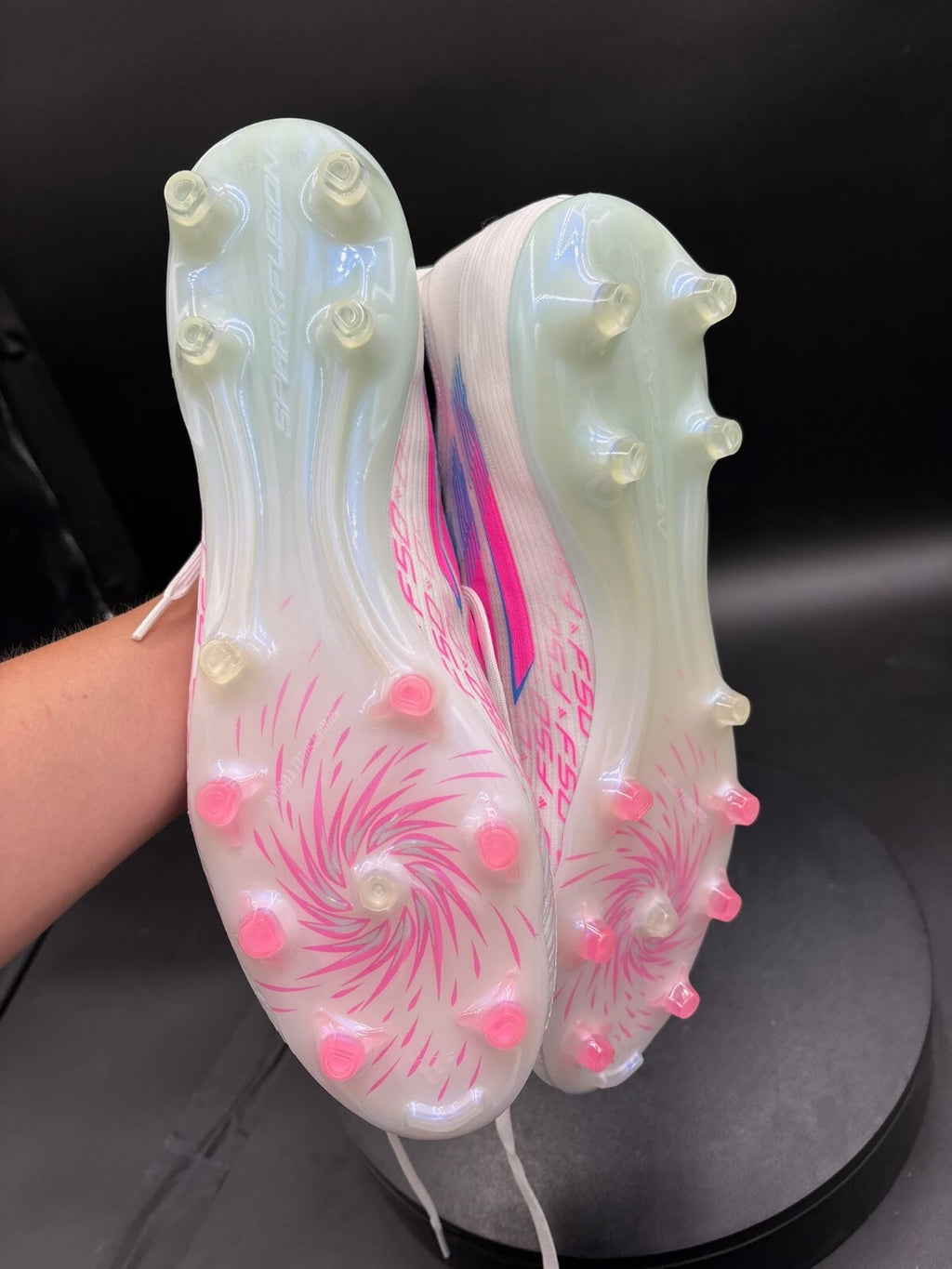 Adidas F50 Sparkfusion Pro FG/AG – White/Pink/Purple – US 13