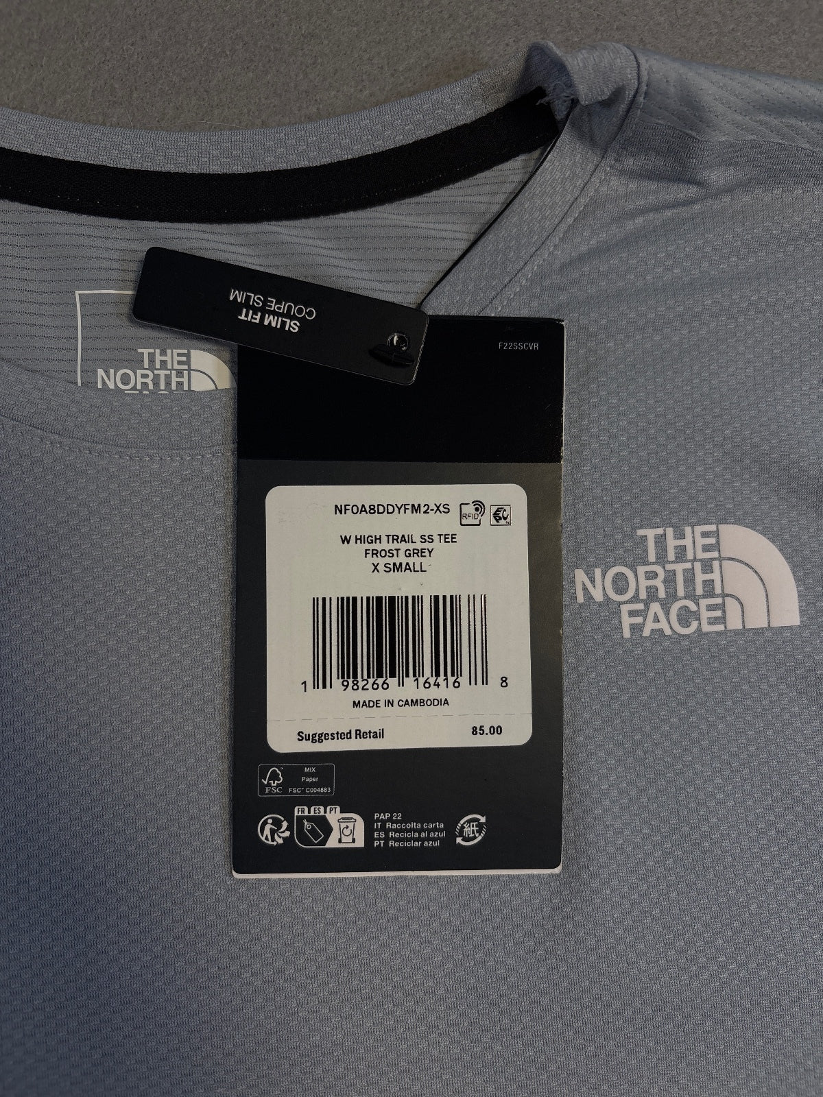 The North Face Women's High Trail SS Tee Frost Grey XS