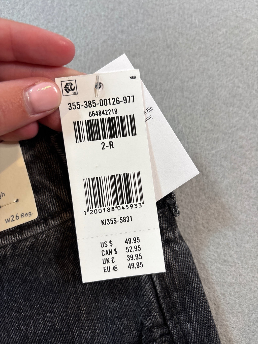 Hollister Low-Rise Baggy Black Denim Jeans W26 Regular