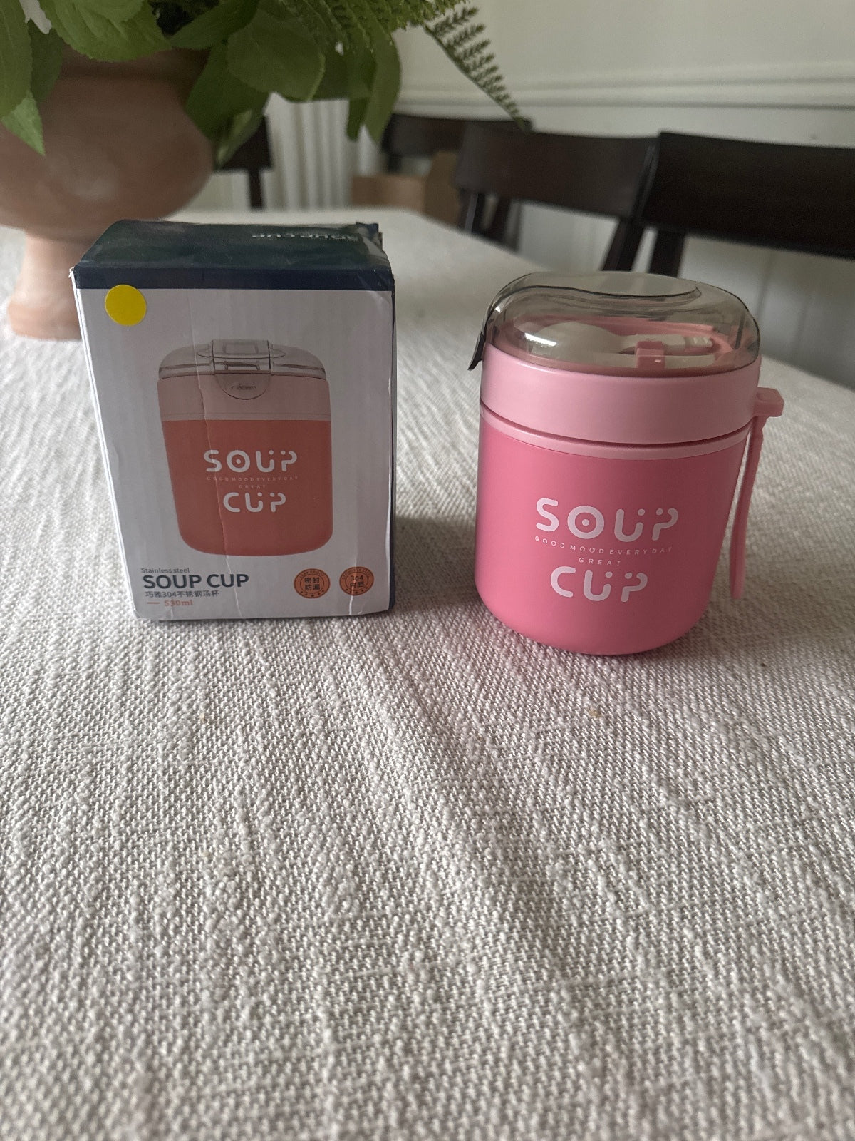 Soup Cup Portable Food Thermos with Utensils