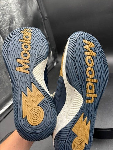 Moolah Womens Athletic Sneakers Blue and Bronze Size 8.5