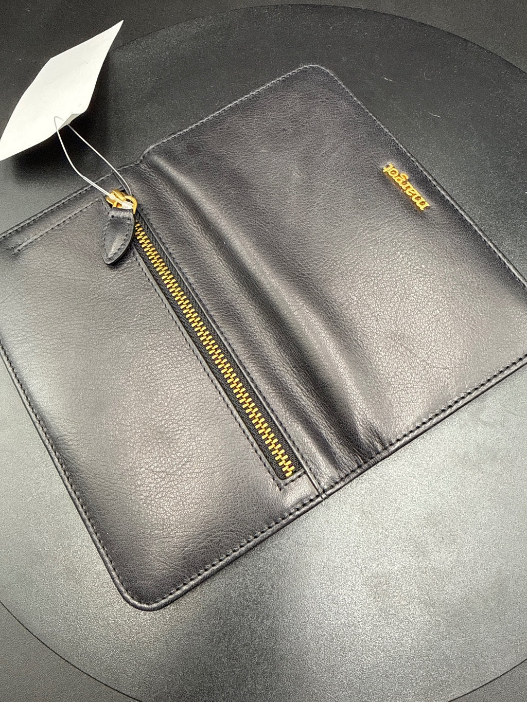 Margot Black Leather Long Wallet with Multiple Card Slots