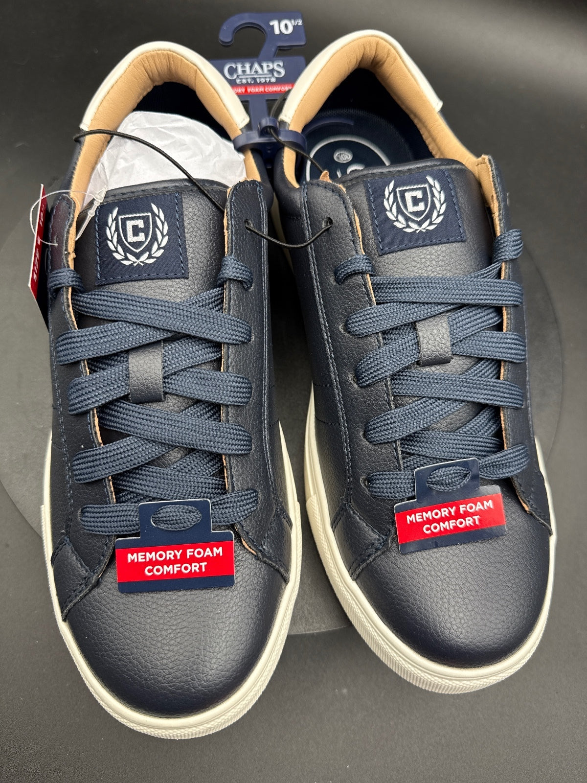 Chaps Men's Navy Blue Memory Foam Sneakers Multiple Sizes