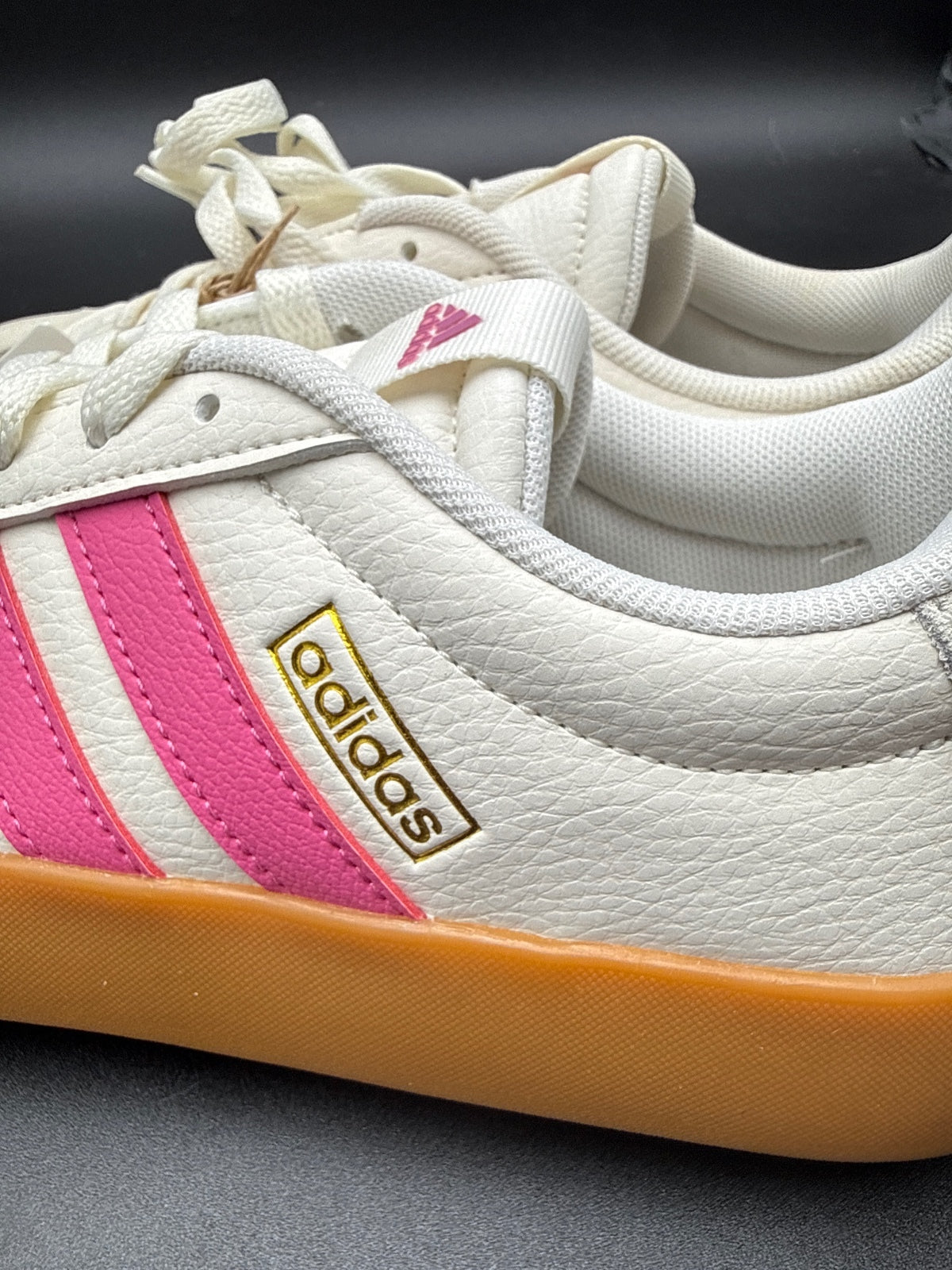 Adidas VL Court 3.0 Sneakers Size 9.5 US White Pink Gum Sole