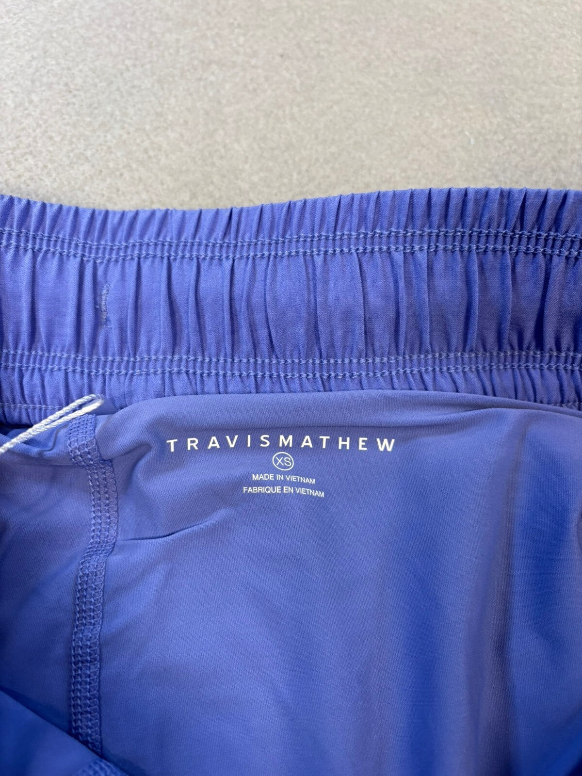 TravisMathew Breeze Blend Challenger Shorts in Blue, Size XS