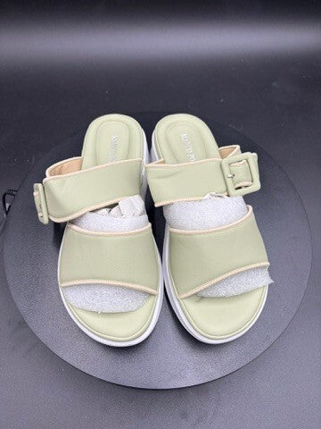 Marco Polo Women's Light Green Adjustable Strap Sandals 6US