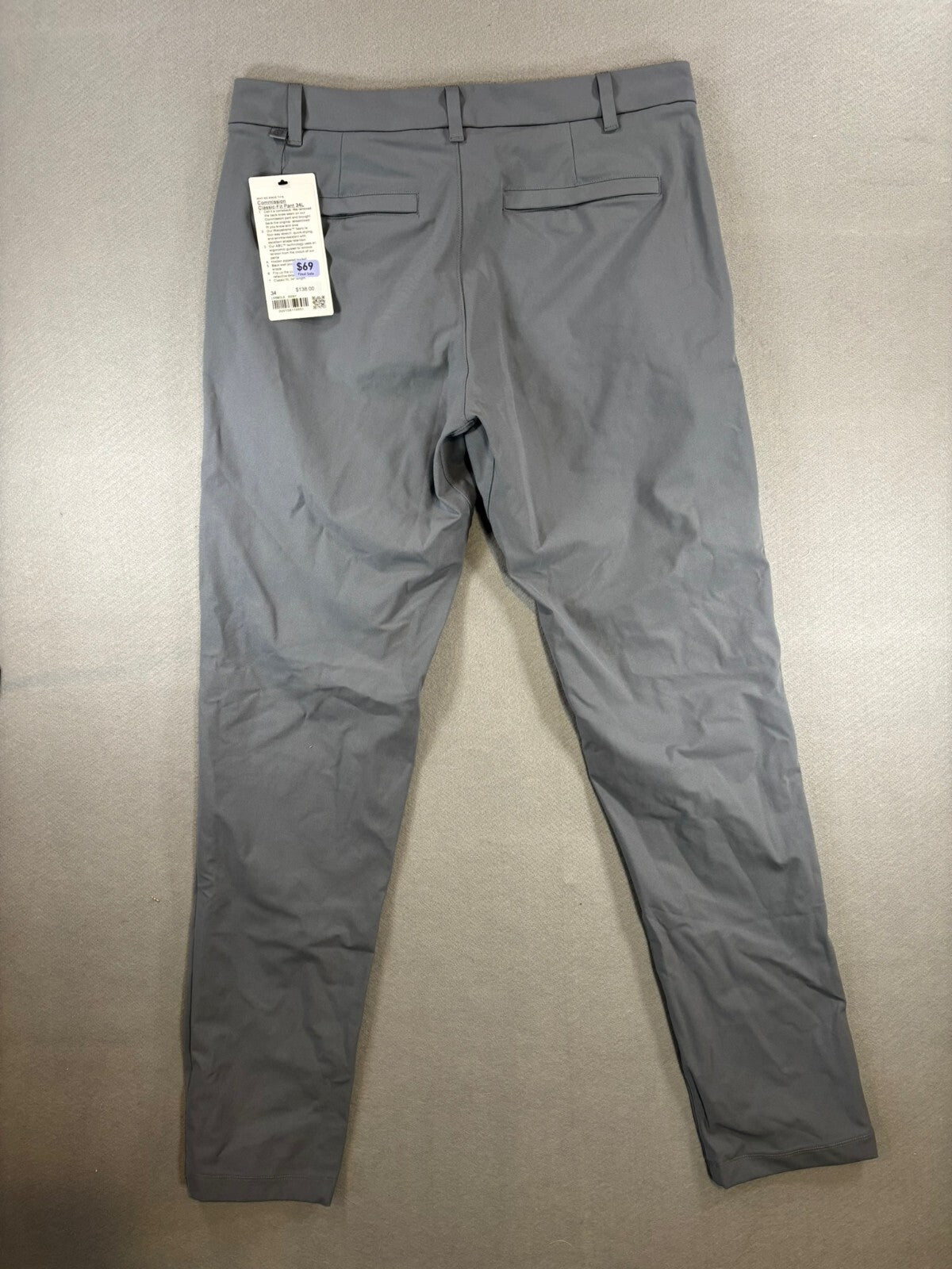 Bonobos Commission Classic-Fit Pants Gray 34L
