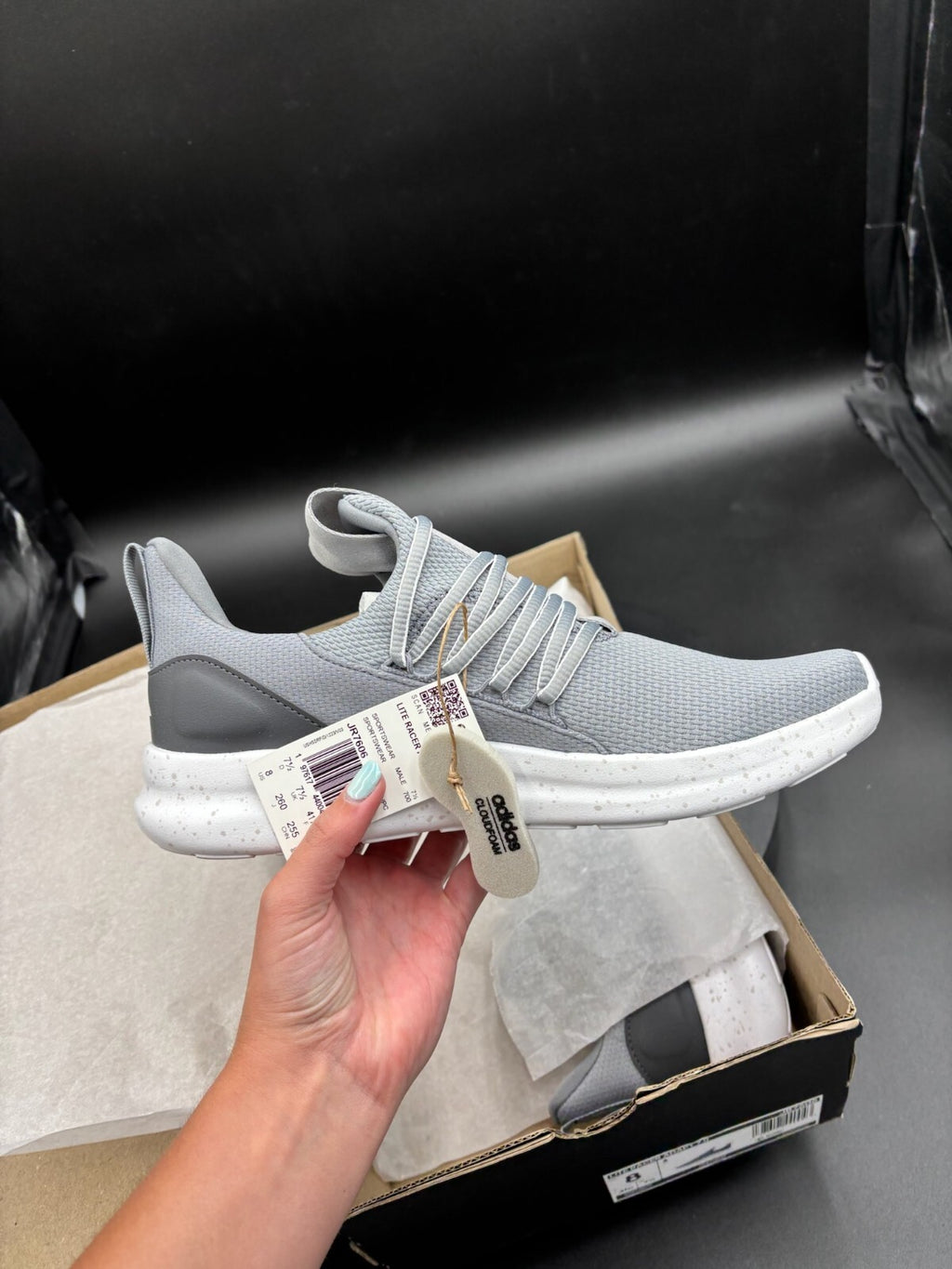 Adidas Lite Racer Adapt 7.0 Grey Men's Shoes US 8