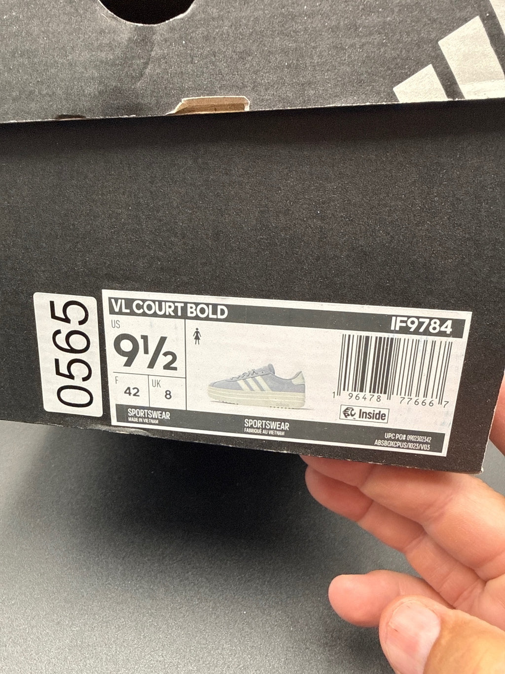 Adidas VL Court Bold IF9784 Grey Platform Women’s 9.5 NIB