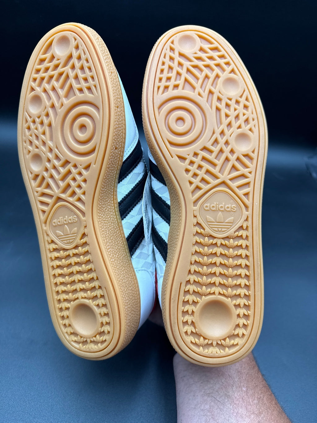 Adidas Handball Spezial Sneakers Size 6.5 White Black Orange