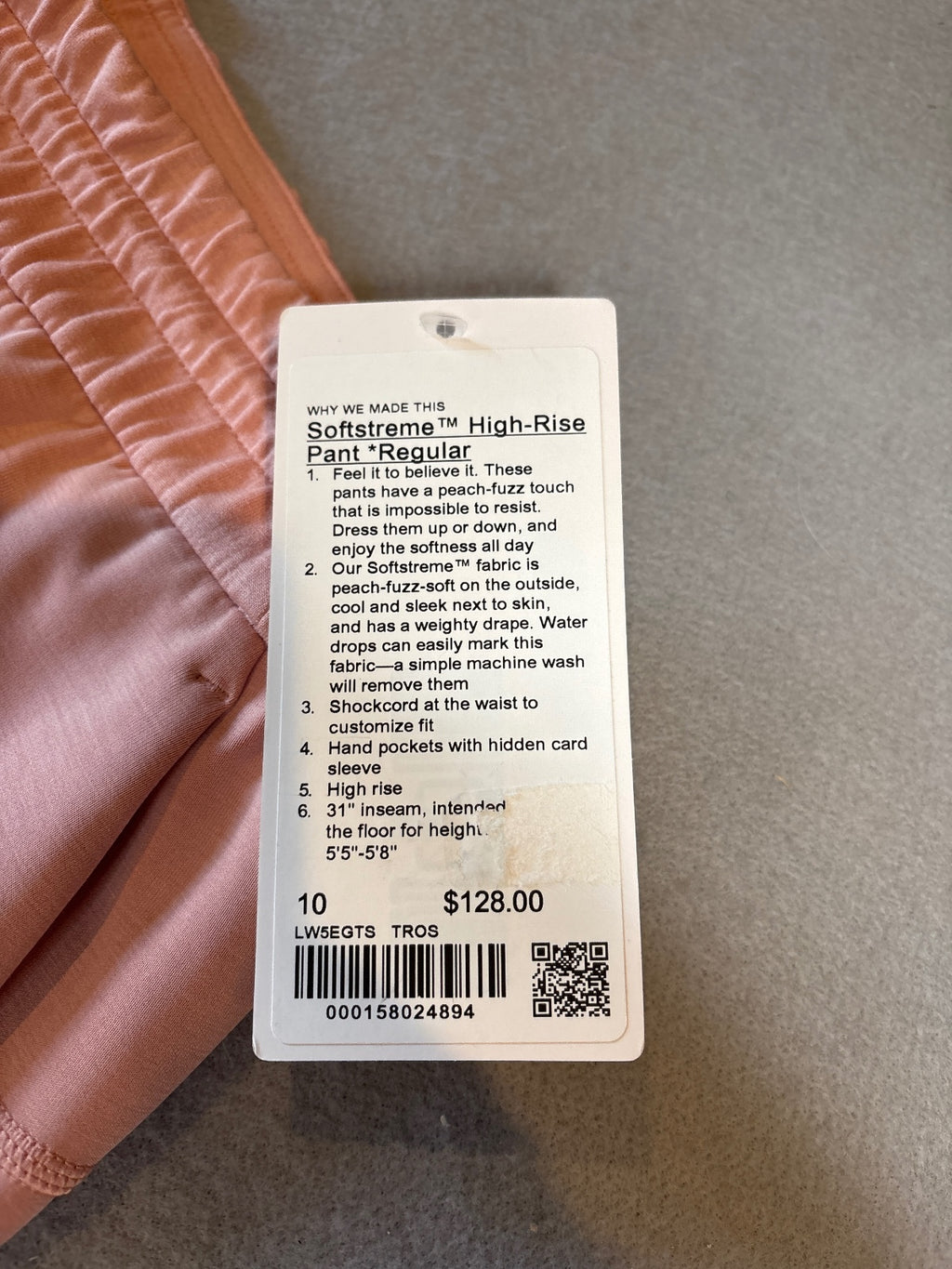 Lululemon Salutation High-Rise Pants - Regular Size 10, Pink