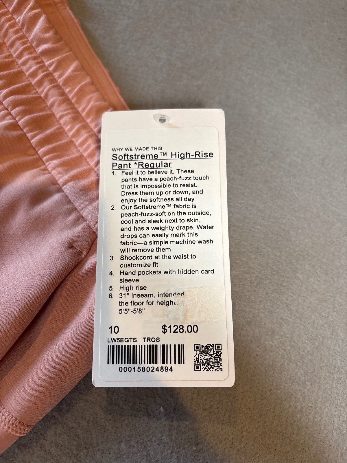 Lululemon Salutation High-Rise Pants - Regular Size 10, Pink