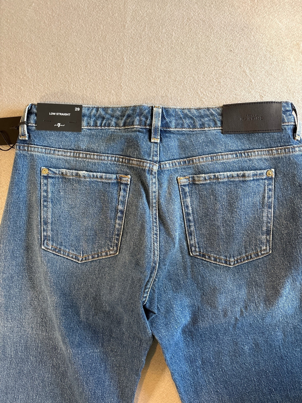 7 For All Mankind Low Straight Explorer Jeans Size 29