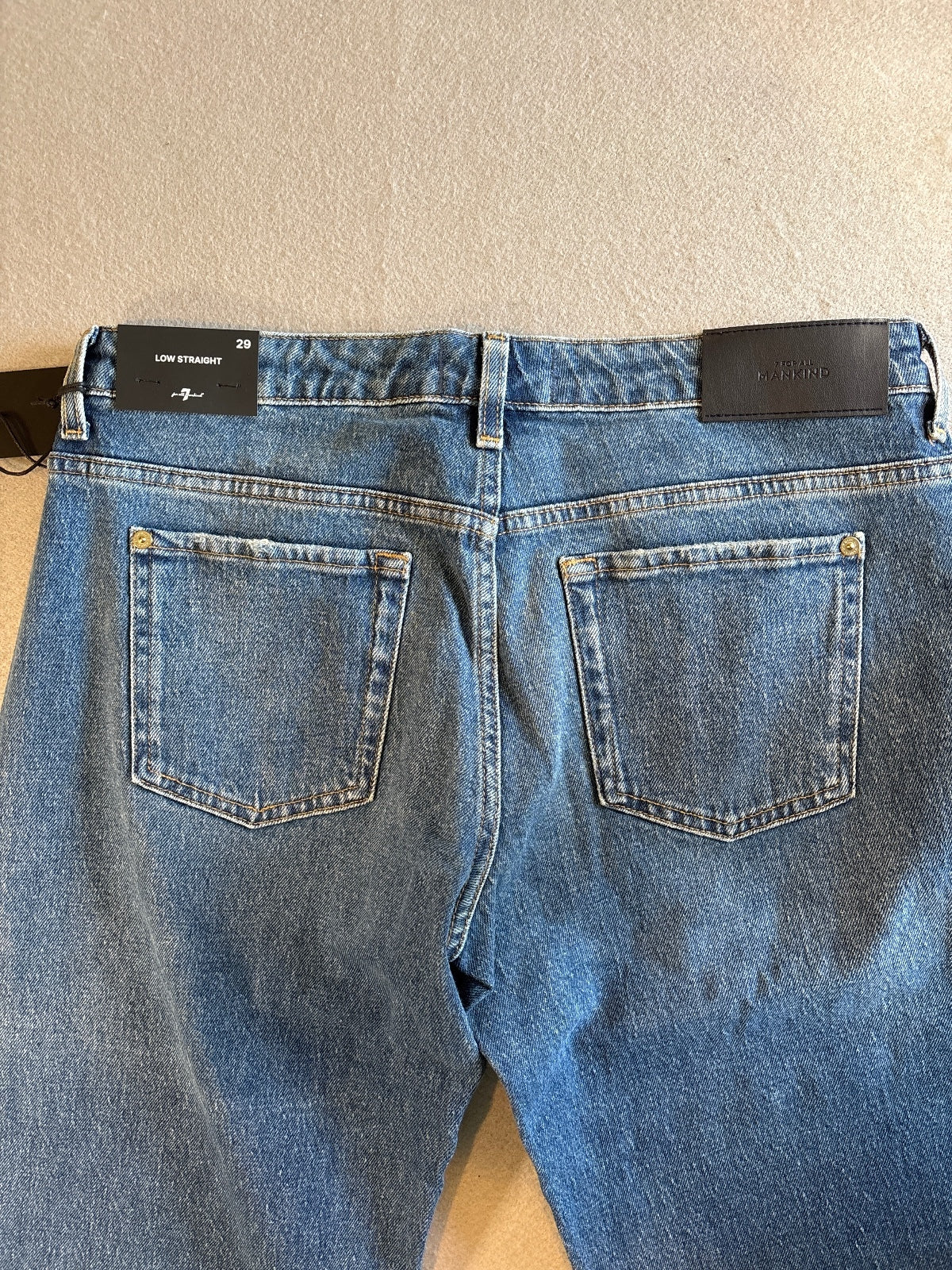 7 For All Mankind Low Straight Explorer Jeans Size 29