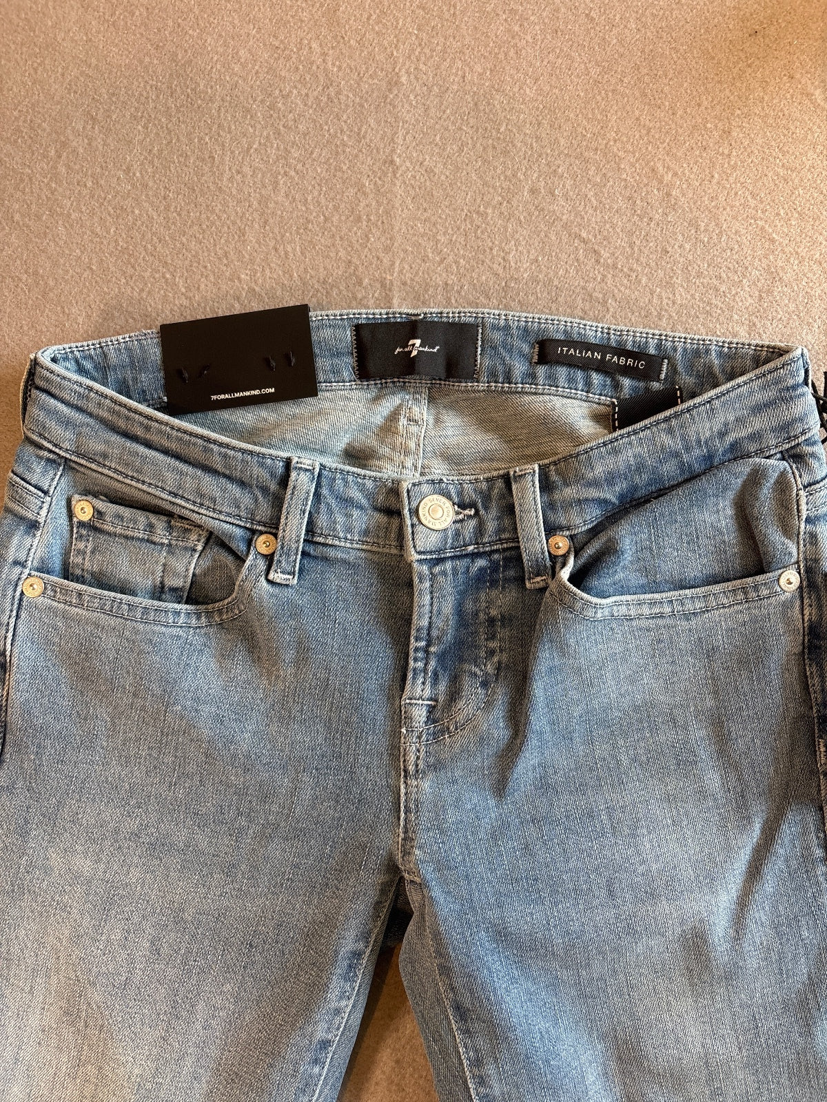 7 For All Mankind Low Skinny Iceflow Jeans Size 26