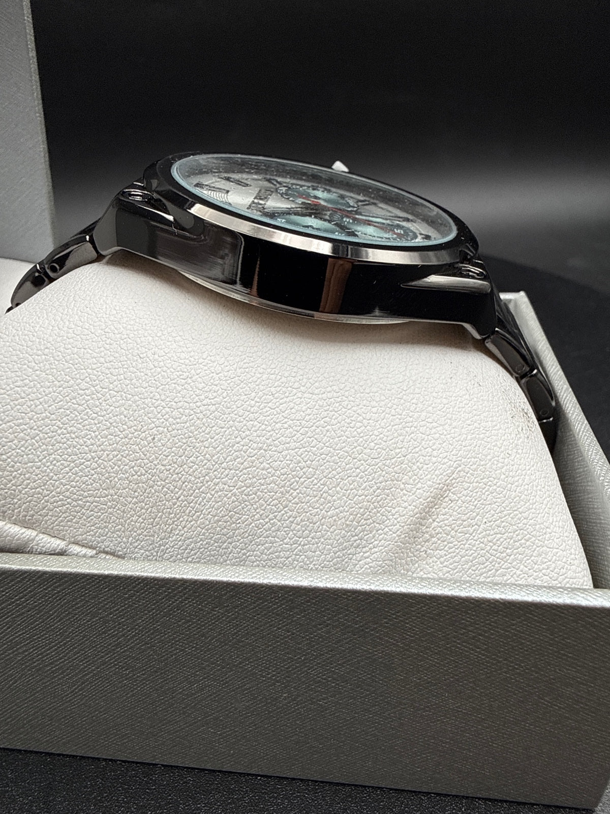 Steve Madden Men's Black Stainless Steel Chronograph Wristwatch