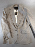 Maje Women's Beige Pinstripe Blazer size 40